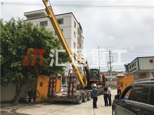 廣州匯通120小型挖掘機(jī)伸縮臂15米制造廠家